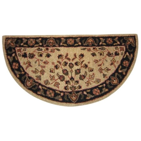 Blueprints Beige With Black Hand-Tufted 100% Wool Hearth Rug BL139832